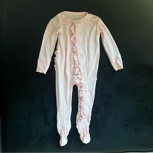 Posh peanut pink heather footie 3-6m